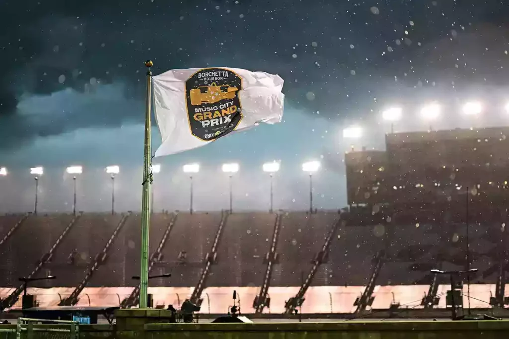 Nashville IndyCar race postponed to Monday after rain and lightning chaos