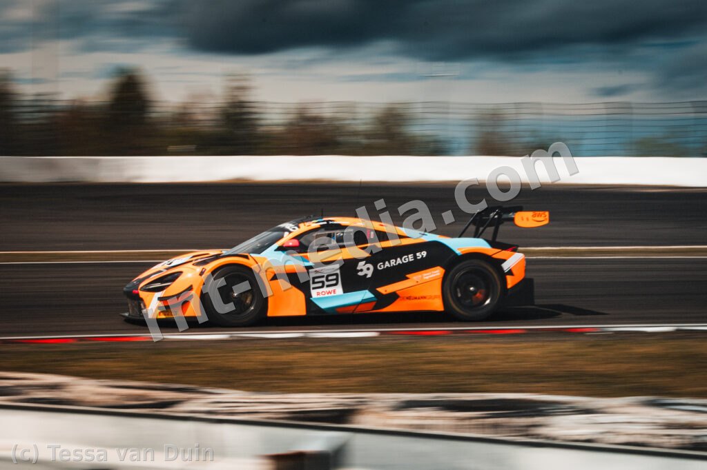 McLaren 720S GT3 Evo #59 van Garage 59 — GT World Challenge Europe, Nürburgring, 30 augustus 2026